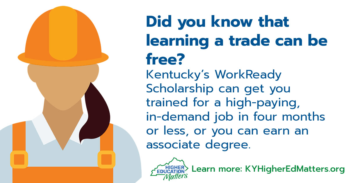 Graphic about the WorkReady scholarship